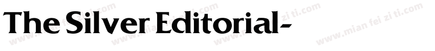 The Silver Editorial字体转换